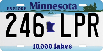 MN license plate 246LPR