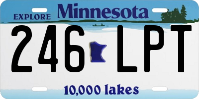 MN license plate 246LPT