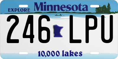 MN license plate 246LPU