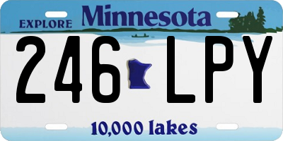 MN license plate 246LPY
