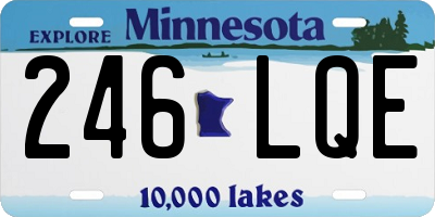 MN license plate 246LQE