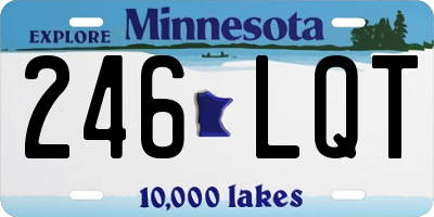 MN license plate 246LQT