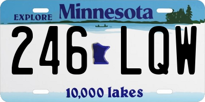 MN license plate 246LQW