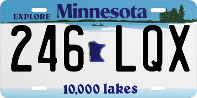 MN license plate 246LQX