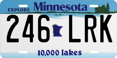 MN license plate 246LRK