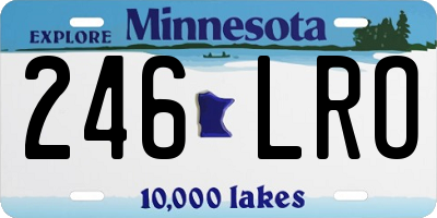 MN license plate 246LRO