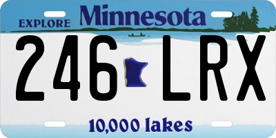 MN license plate 246LRX