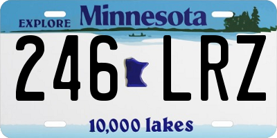 MN license plate 246LRZ
