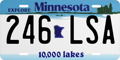 MN license plate 246LSA