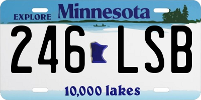 MN license plate 246LSB