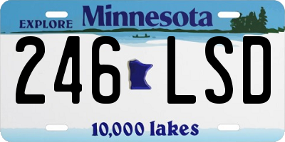 MN license plate 246LSD