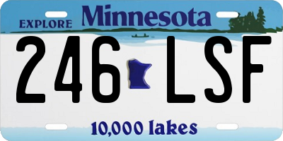 MN license plate 246LSF
