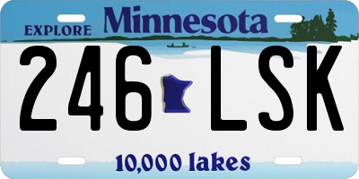 MN license plate 246LSK