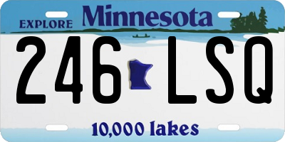 MN license plate 246LSQ