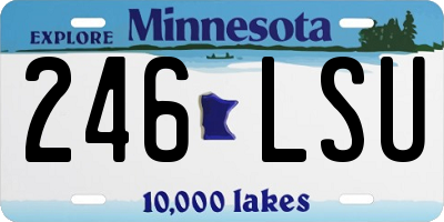 MN license plate 246LSU