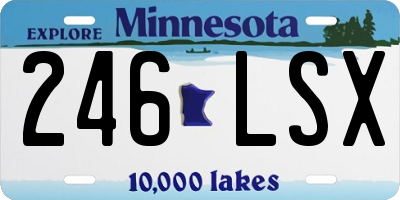 MN license plate 246LSX