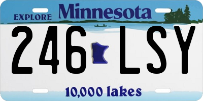 MN license plate 246LSY