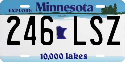 MN license plate 246LSZ