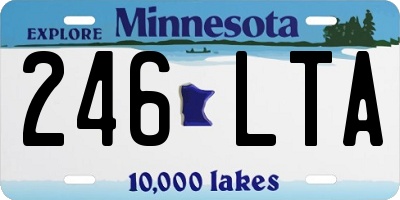 MN license plate 246LTA