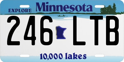 MN license plate 246LTB