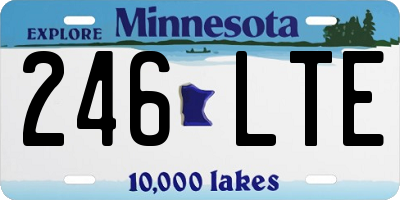 MN license plate 246LTE