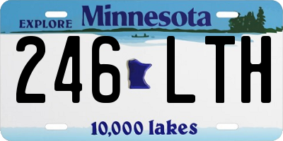 MN license plate 246LTH