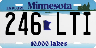 MN license plate 246LTI