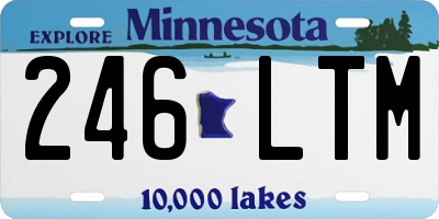 MN license plate 246LTM