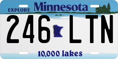 MN license plate 246LTN