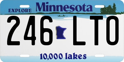 MN license plate 246LTO