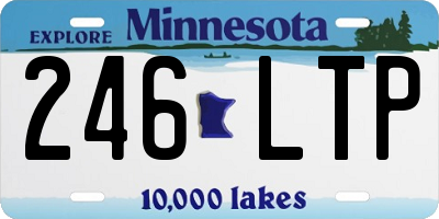 MN license plate 246LTP