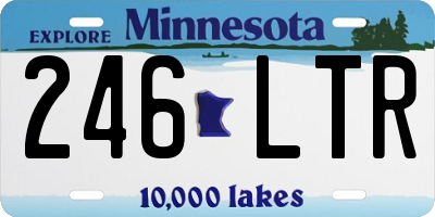MN license plate 246LTR
