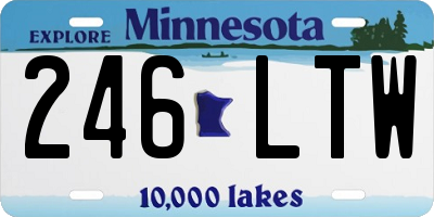 MN license plate 246LTW