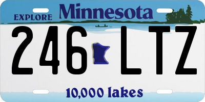 MN license plate 246LTZ