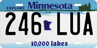 MN license plate 246LUA