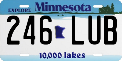MN license plate 246LUB