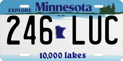MN license plate 246LUC