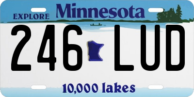 MN license plate 246LUD
