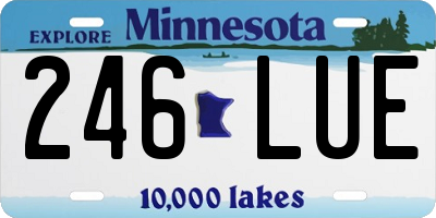 MN license plate 246LUE