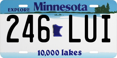 MN license plate 246LUI