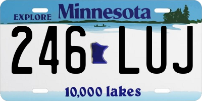 MN license plate 246LUJ