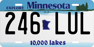 MN license plate 246LUL