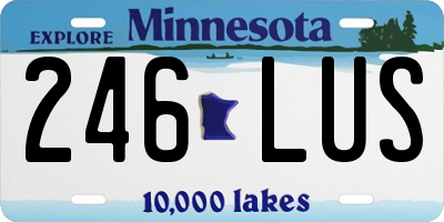 MN license plate 246LUS