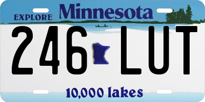 MN license plate 246LUT