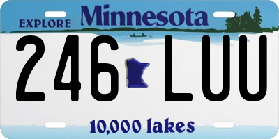MN license plate 246LUU