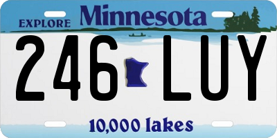 MN license plate 246LUY