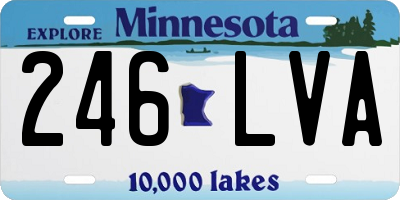 MN license plate 246LVA