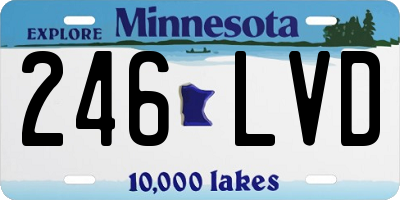 MN license plate 246LVD