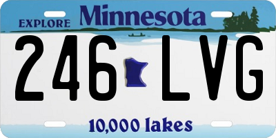 MN license plate 246LVG