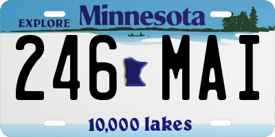 MN license plate 246MAI